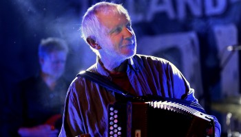 Martín O'Connor, performing with Moving Hearts at Folkfest Killarney at the INEC Killarney