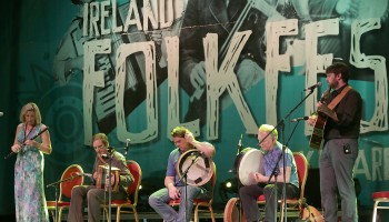 members of Danú performing at the Ireland Folkfest Killarney at the INEC Killarney